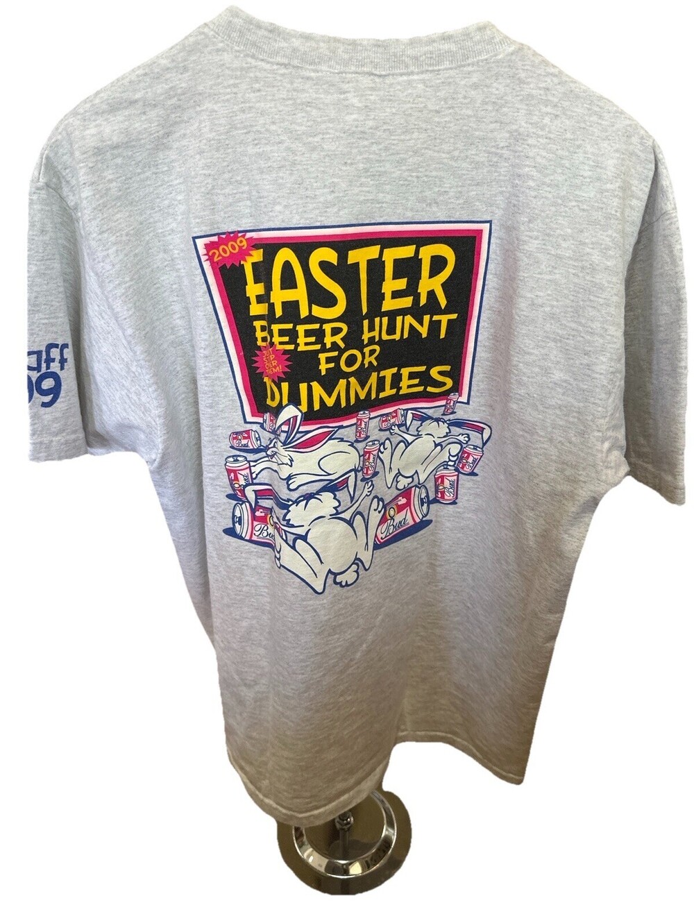 2009 Beer Hunt For Dummies Staff Shirt Mens L Funny Graphic Beer Tee